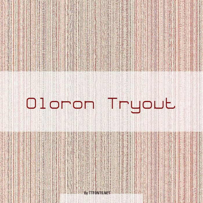 Oloron Tryout example
